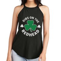 Dibs On The Redhead Shamrock St Patricks Day Women's Perfect Tri Rocker Tank