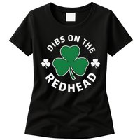 Dibs On The Redhead Shamrock St Patricks Day Womens T-Shirt