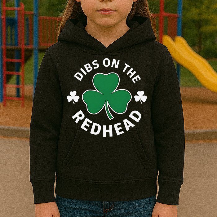 Dibs On The Redhead Shamrock St Patricks Day Kids Hoodie