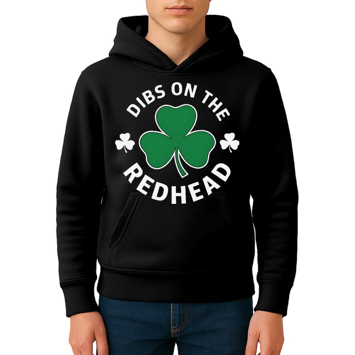 Dibs On The Redhead Shamrock St Patricks Day Kids Hoodie