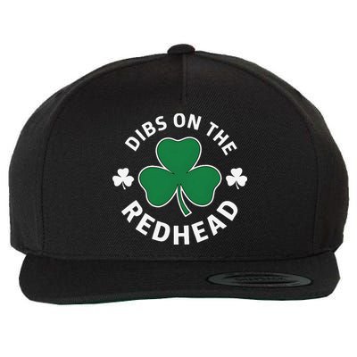 Dibs On The Redhead Shamrock St Patricks Day Wool Snapback Cap
