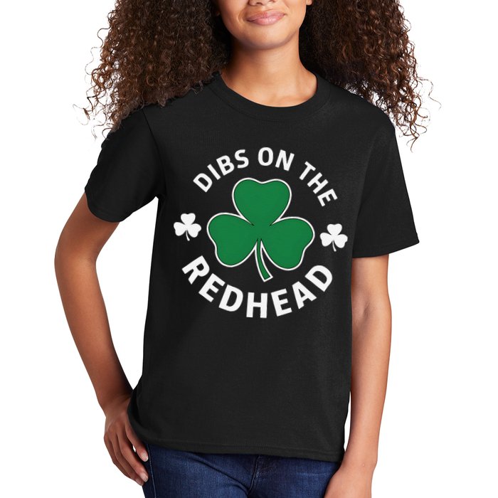 Dibs On The Redhead Shamrock St Patricks Day Kids T-Shirt