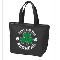 Dibs On The Redhead Shamrock St Patricks Day Zip Tote Bag