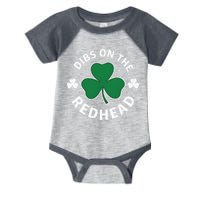 Dibs On The Redhead Shamrock St Patricks Day Infant Baby Jersey Bodysuit