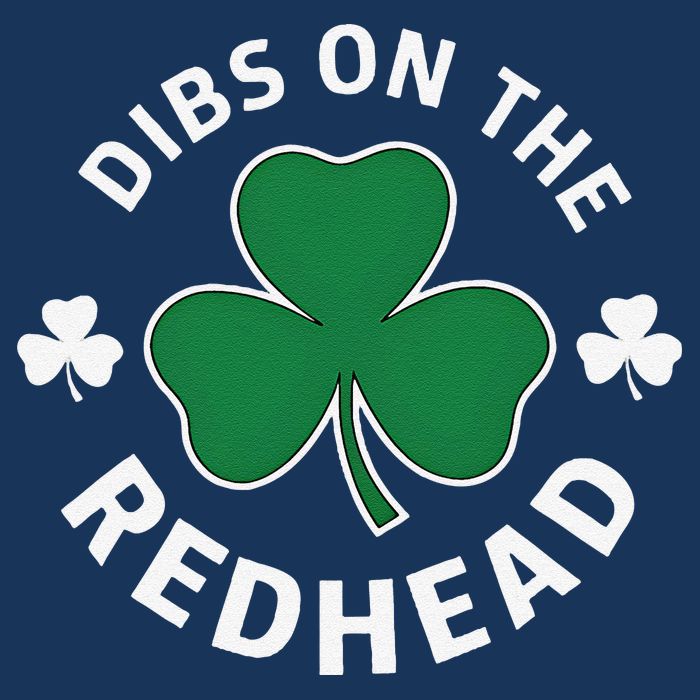 Dibs On The Redhead Shamrock St Patricks Day Infant Baby Jersey Bodysuit