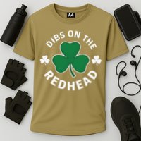 Dibs On The Redhead Shamrock St Patricks Day Performance Shirt
