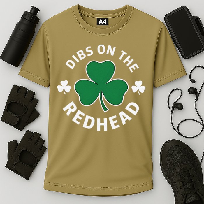 Dibs On The Redhead Shamrock St Patricks Day Performance Shirt