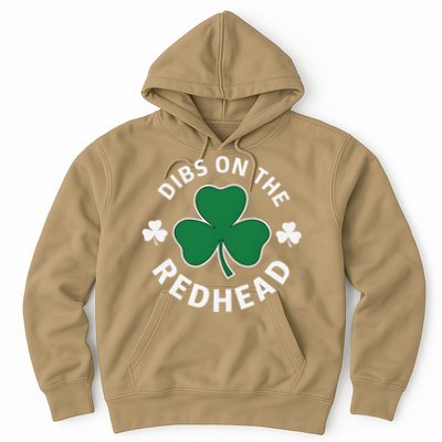 Dibs On The Redhead Shamrock St Patricks Day Hoodie