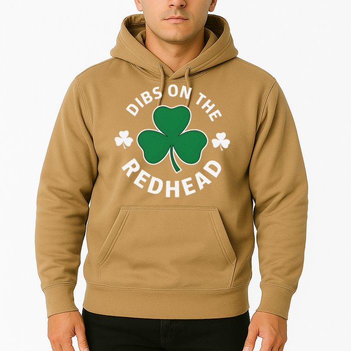 Dibs On The Redhead Shamrock St Patricks Day Hoodie
