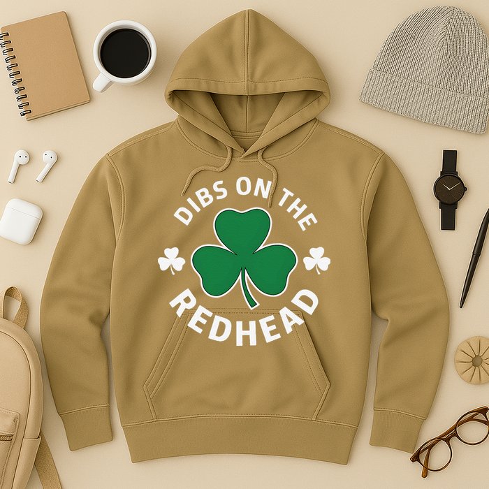 Dibs On The Redhead Shamrock St Patricks Day Hoodie