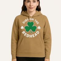 Dibs On The Redhead Shamrock St Patricks Day Hoodie