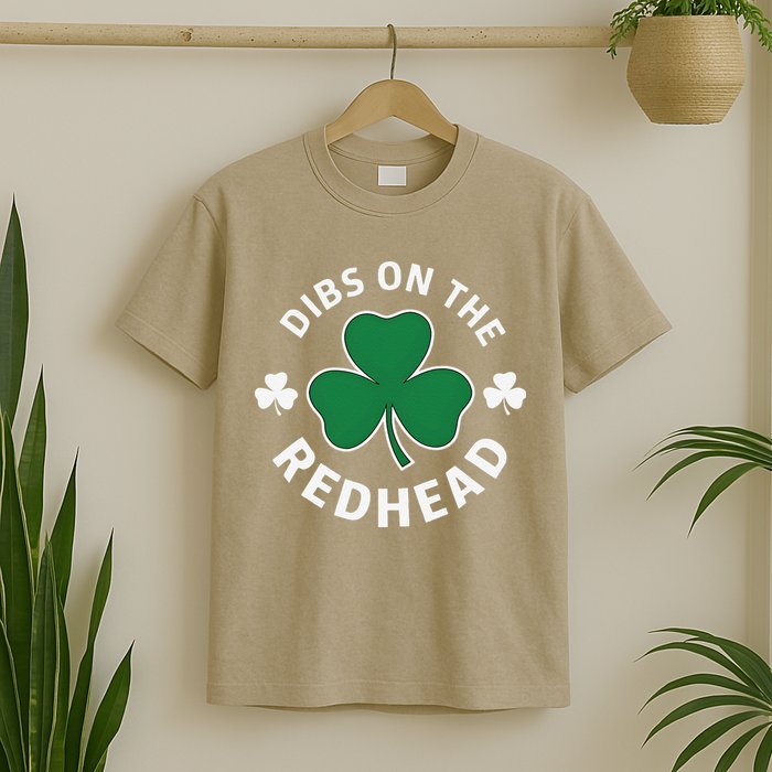 Dibs On The Redhead Shamrock St Patricks Day T-Shirt