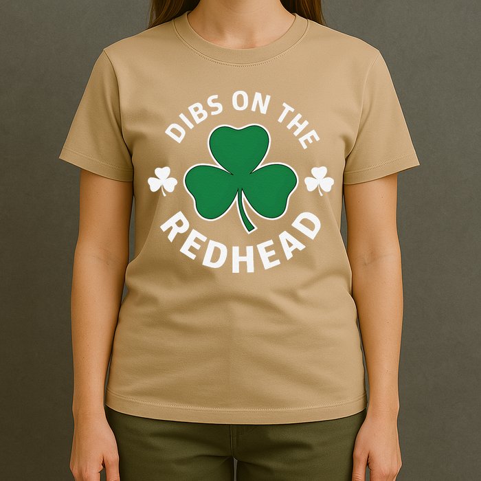 Dibs On The Redhead Shamrock St Patricks Day T-Shirt