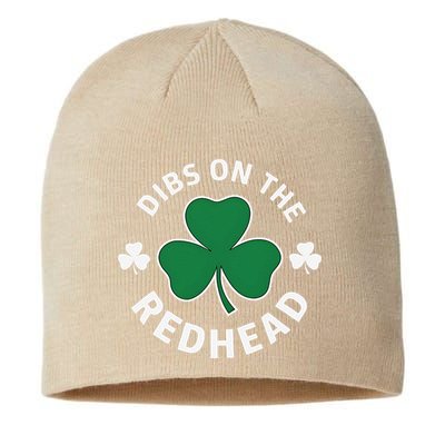 Dibs On The Redhead Shamrock St Patricks Day Sustainable Beanie