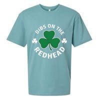 Dibs On The Redhead Shamrock St Patricks Day Sueded Cloud Jersey T-Shirt