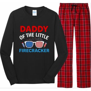 Daddy Of The Little Firecracker 4th Of July Birthday Funny Gift Cute Gift Long Sleeve Pajama Set