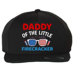 Daddy Of The Little Firecracker 4th Of July Birthday Funny Gift Cute Gift Wool Snapback Cap