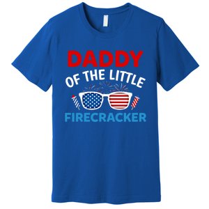 Daddy Of The Little Firecracker 4th Of July Birthday Funny Gift Cute Gift Premium T-Shirt