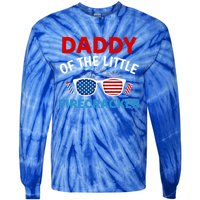 Daddy Of The Little Firecracker 4th Of July Birthday Funny Gift Cute Gift Tie-Dye Long Sleeve Shirt