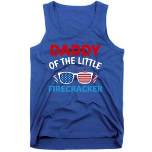 Daddy Of The Little Firecracker 4th Of July Birthday Funny Gift Cute Gift Tank Top