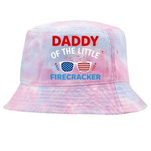 Daddy Of The Little Firecracker 4th Of July Birthday Funny Gift Cute Gift Tie-Dyed Bucket Hat