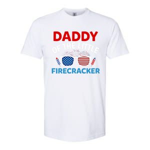 Daddy Of The Little Firecracker 4th Of July Birthday Funny Gift Cute Gift Softstyle CVC T-Shirt