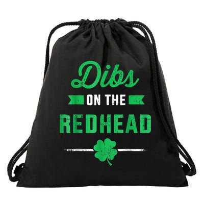 Dibs On The Redhead For St Patricks Day Party Drawstring Bag