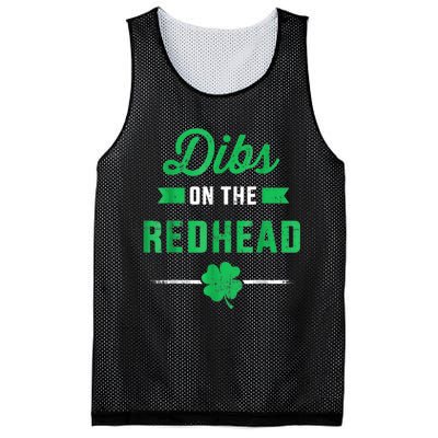 Dibs On The Redhead For St Patricks Day Party Mesh Reversible Basketball Jersey Tank