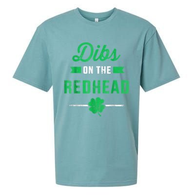 Dibs On The Redhead For St Patricks Day Party Sueded Cloud Jersey T-Shirt