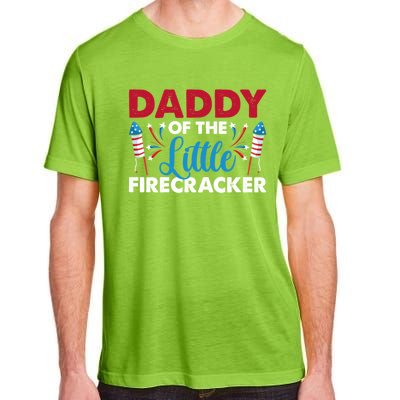 Daddy Of The Little Firecracker 4th Of July Birthday Party Gift Adult ChromaSoft Performance T-Shirt