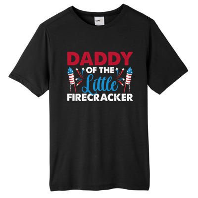 Daddy Of The Little Firecracker 4th Of July Birthday Party Gift Tall Fusion ChromaSoft Performance T-Shirt