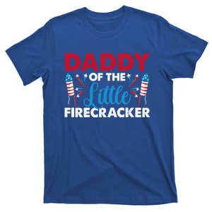 Daddy Of The Little Firecracker 4th Of July Birthday Party Gift T-Shirt