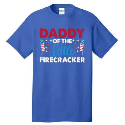 Daddy Of The Little Firecracker 4th Of July Birthday Party Gift Tall T-Shirt