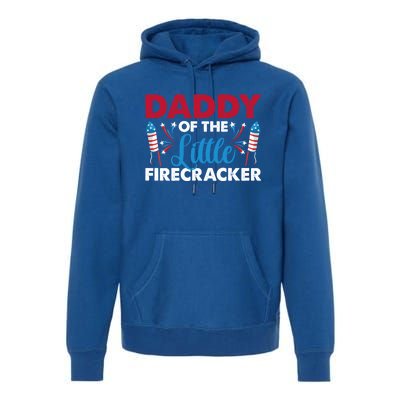 Daddy Of The Little Firecracker 4th Of July Birthday Party Gift Premium Hoodie