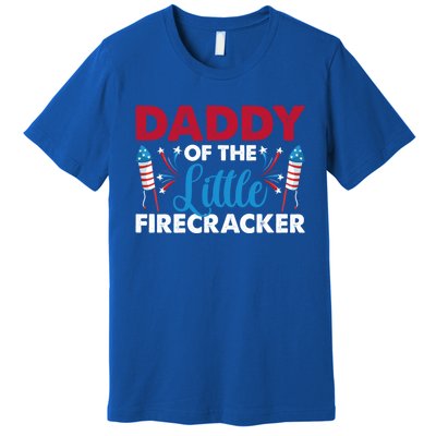 Daddy Of The Little Firecracker 4th Of July Birthday Party Gift Premium T-Shirt