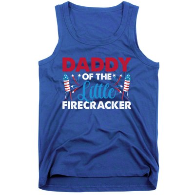 Daddy Of The Little Firecracker 4th Of July Birthday Party Gift Tank Top