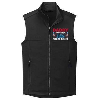 Daddy Of The Little Firecracker 4th Of July Birthday Party Gift Collective Smooth Fleece Vest