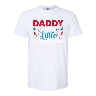 Daddy Of The Little Firecracker 4th Of July Birthday Party Gift Softstyle CVC T-Shirt