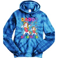 Daddy Of The Birthday Princess Dabbing Unicorn Dad Tie Dye Hoodie