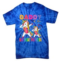 Daddy Of The Birthday Princess Dabbing Unicorn Dad Tie-Dye T-Shirt