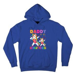 Daddy Of The Birthday Princess Dabbing Unicorn Dad Tall Hoodie