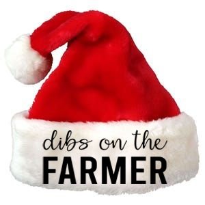 Dibs On The Farmer Funny Farmers Wife Gift Premium Christmas Santa Hat