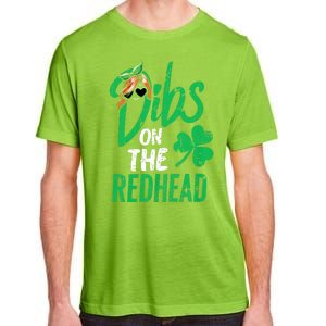 Dibs On The Redhead St Patricks Day Adult ChromaSoft Performance T-Shirt