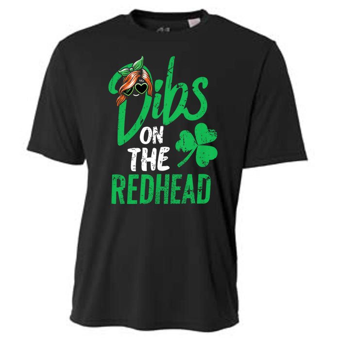 Dibs On The Redhead St Patricks Day Cooling Performance Crew T-Shirt