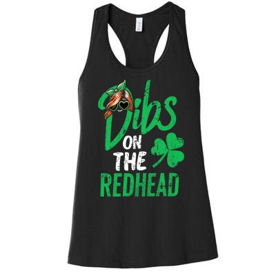 Dibs On The Redhead St Patricks Day Women's Racerback Tank