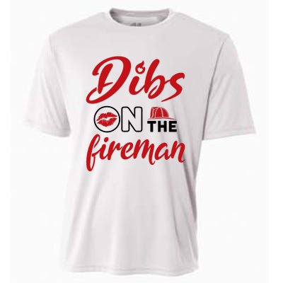 Dibs On The Fireman Fire Wife Girlfriend Firefighter Wife Cooling Performance Crew T-Shirt