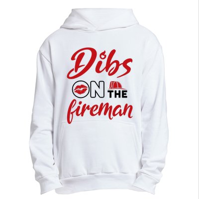 Dibs On The Fireman Fire Wife Girlfriend Firefighter Wife Urban Pullover Hoodie