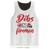 Dibs On The Fireman Fire Wife Girlfriend Firefighter Wife Mesh Reversible Basketball Jersey Tank