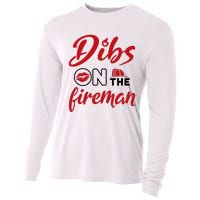 Dibs On The Fireman Fire Wife Girlfriend Firefighter Wife Cooling Performance Long Sleeve Crew