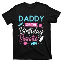 Daddy Of The Birthday Sweetie Candy Lollipop Bday Party Dad T-Shirt